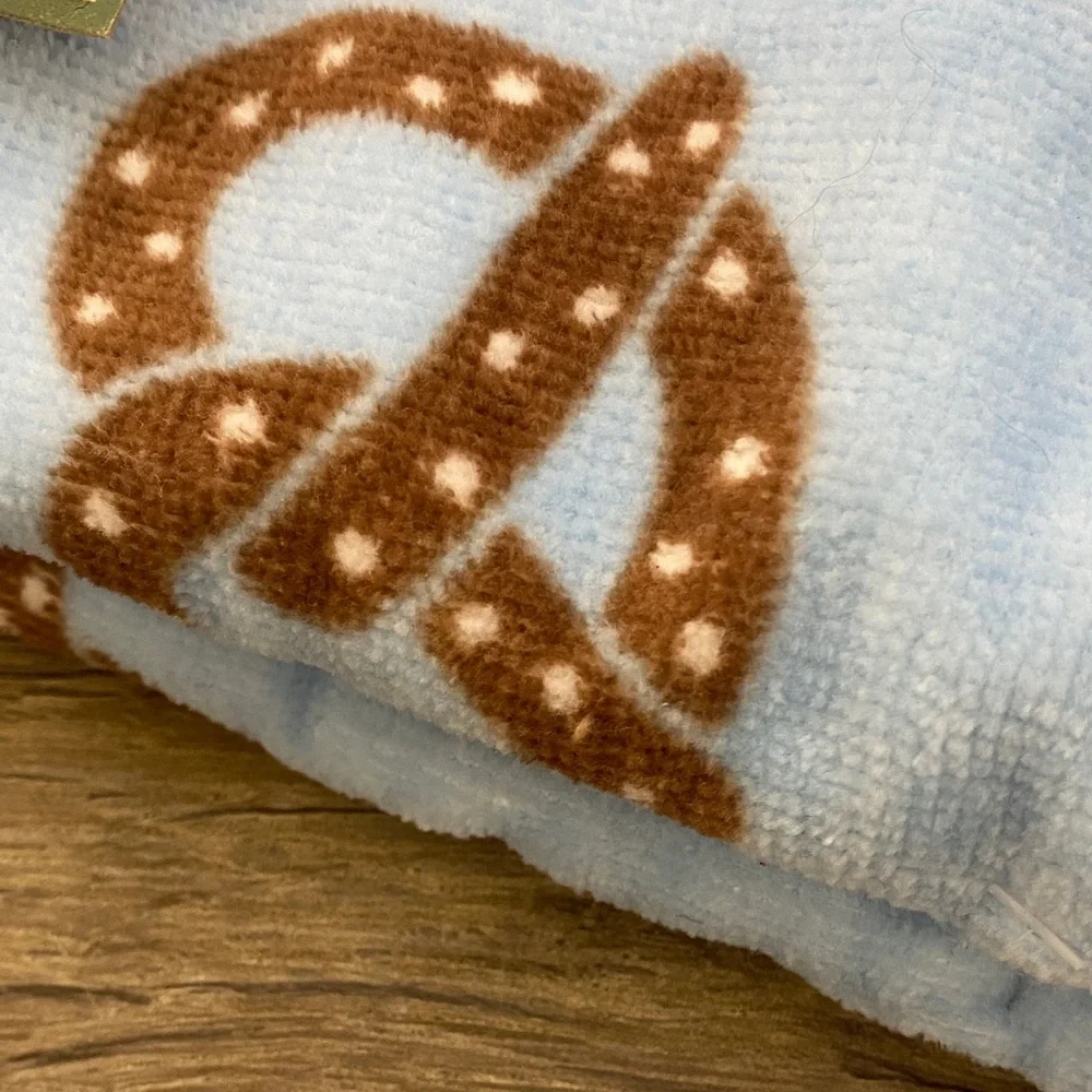 Deborah Connolly Blue and Brown Pretzel towel